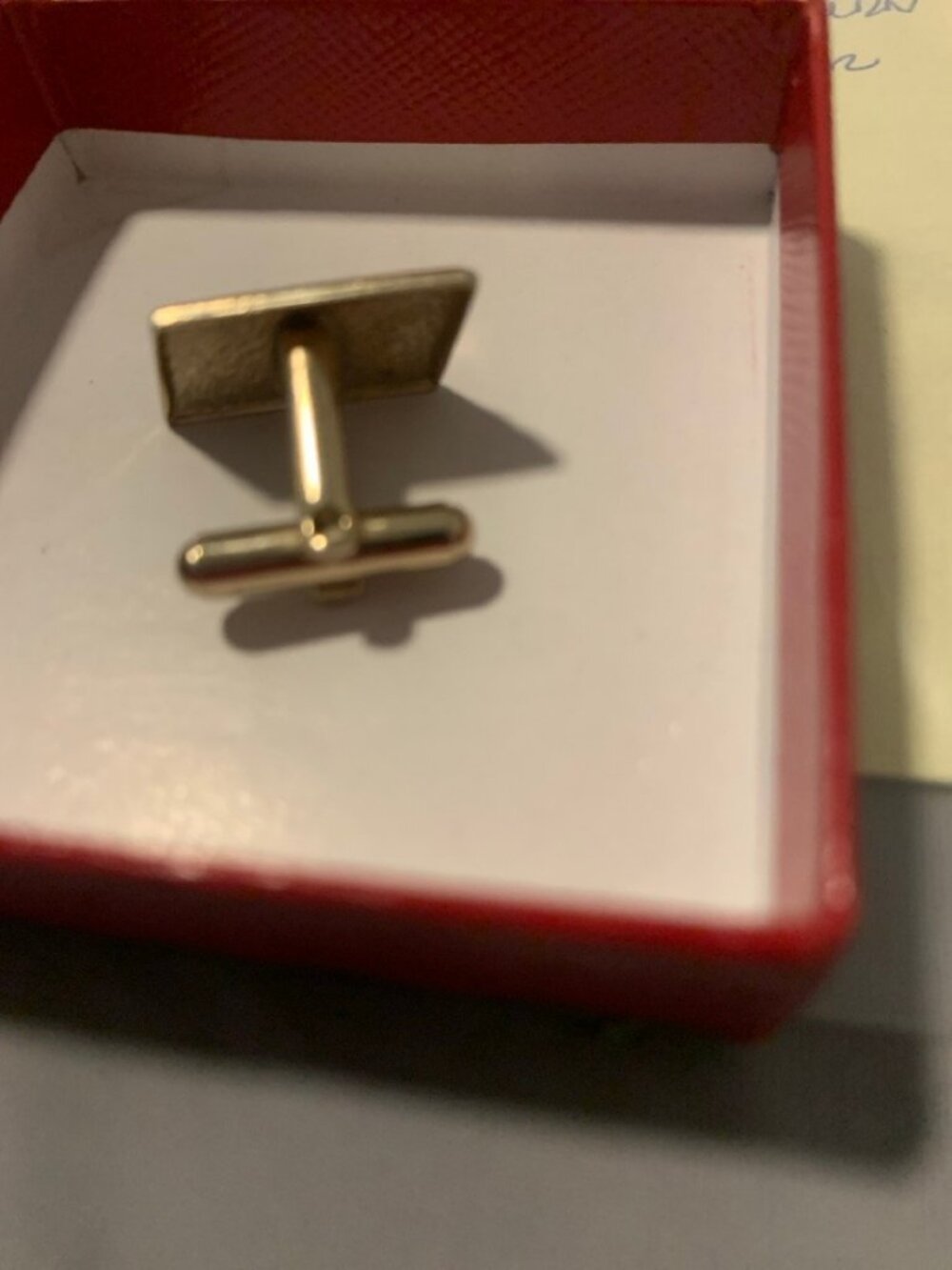 Vintage Mid-Century Modern Silver Tone Cufflink Single - Rectangular MCM 1950s